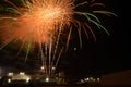 Fireworks display at night