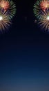 Festive Fireworks Display on Dark Sky Royalty Free Stock Photo