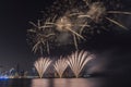 Fireworks in the Doha Corniche, Doha, Qatar.