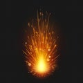 Fireworks effect. Flying sparks. Magic motion. EPS 10 Royalty Free Stock Photo