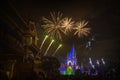 Disney World, Fireworks, Castle, Travel Royalty Free Stock Photo