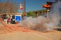 Fireworks explode on Chinese New Year Royalty Free Stock Photo