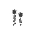 Fireworks explode vector icon