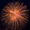 Fireworks Exploding in the Night Sky, Creating a Vibrant and Festive Display of Colors and Light Royalty Free Stock Photo