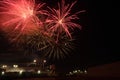 Fireworks exploding in night sky