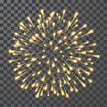 Fireworks. Festival colorful firework. Vector llustration on transparent background Royalty Free Stock Photo