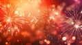 Fireworks Finale Over Blooms Royalty Free Stock Photo