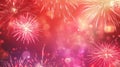 Fireworks Finale Over Blooms Royalty Free Stock Photo