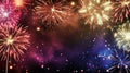 Fireworks Finale Over Blooms Royalty Free Stock Photo