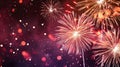 Fireworks Finale Over Blooms Royalty Free Stock Photo