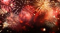 Fireworks Finale Over Blooms Royalty Free Stock Photo