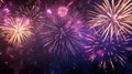 Fireworks Finale Over Blooms Royalty Free Stock Photo