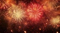 Fireworks Finale Over Blooms Royalty Free Stock Photo