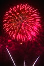 Fireworks glow of colorful sparks on the night sky.