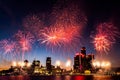 Detroit Fireworks Royalty Free Stock Photo