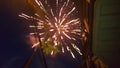 Fireworks gold 4thofJuly New Years Royalty Free Stock Photo