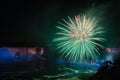 Fireworks Green Red Niagara Falls Ontario Canada Summer Royalty Free Stock Photo