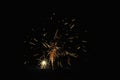 Fireworks on Guy Fawkes night in New Zealand Royalty Free Stock Photo