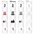 Fireworks, holiday, celebration and other web icon in cartoon style.Cuffs, sign, firecrackers icons in set collection. Royalty Free Stock Photo