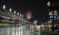 Fireworks in honor of the opening of the Carnival Champions Parade