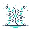 Mix icon for Fireworks, confetti and firecracker Royalty Free Stock Photo