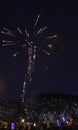 Fireworks in Kastoria ,Greece Royalty Free Stock Photo