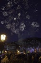 Fireworks in Kastoria ,Greece Royalty Free Stock Photo