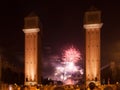 Fireworks of La Merce Festival. Barcelona, Spain Royalty Free Stock Photo