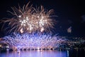 Fireworks on Lake Garda, in Riva del Garda Italy.