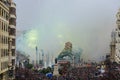 Fireworks in Las Fallas festival in Valencia, Spain Royalty Free Stock Photo