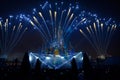 Fireworks and light show in Shanghai disneyland
