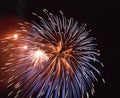 Fireworks light up the sky with dazzling display Royalty Free Stock Photo