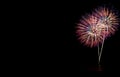 Fireworks light up the sky with dazzling display Royalty Free Stock Photo