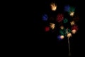 Fireworks light up the sky with dazzling display Royalty Free Stock Photo