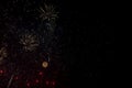 Fireworks light up the sky with dazzling display Royalty Free Stock Photo