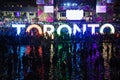 Fireworks light up toronto sky, Pan Am Games closing ceremonies Royalty Free Stock Photo