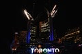 Fireworks light up toronto sky, Pan Am Games closing ceremonies Royalty Free Stock Photo