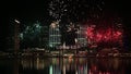 Fireworks lighting up the sky in Abu Dhabi as part of 48th National Day celebrations