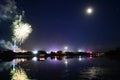 Fireworks Finale at the 2018 Isle of Wight Festival Royalty Free Stock Photo