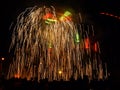 Fireworks made of bamboo structures is typical part of celebrations in Latin America, Peru