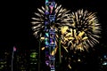 Fireworks for National Day in Singapore Royalty Free Stock Photo