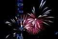 Fireworks for National Day in Singapore Royalty Free Stock Photo