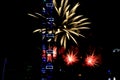 Fireworks for National Day in Singapore Royalty Free Stock Photo