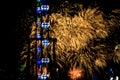 Fireworks for National Day in Singapore Royalty Free Stock Photo