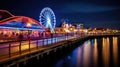 fireworks navy pier night Royalty Free Stock Photo