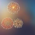 Fireworks Neon colorful background blurred light modern abstract art festive template