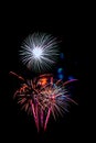 fireworks new year 2017 - beautiful colorful firework Royalty Free Stock Photo