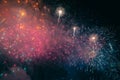 Fireworks. New year celebration background photo. Royalty Free Stock Photo