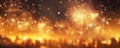 Fireworks at New Year and copy space, New Year Fireworks Celebration, Colorful Night Sky Display, Generative AI , illustration