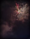 Fireworks in new year Night glow sky Royalty Free Stock Photo